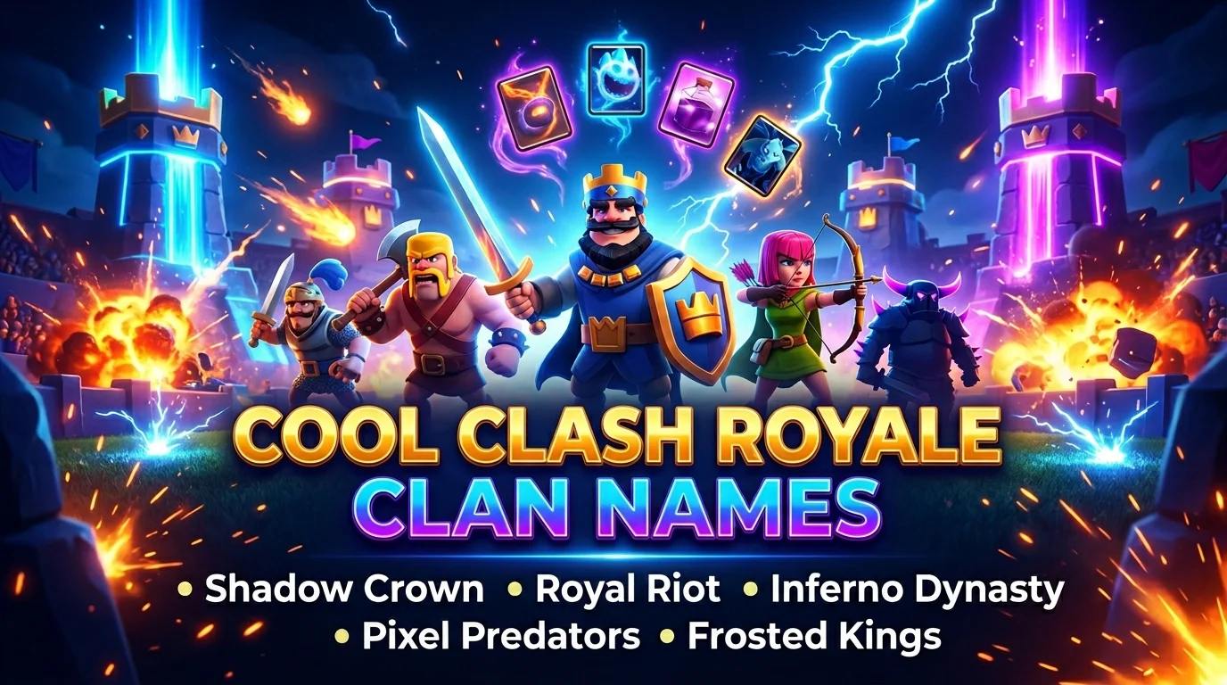 355+ Cool Clash Royale Clan Names for 2026