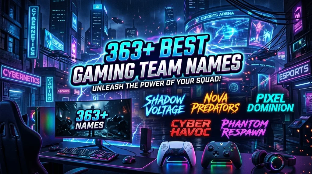 Best Gaming Team Names Generator Style ⚙️🎲
