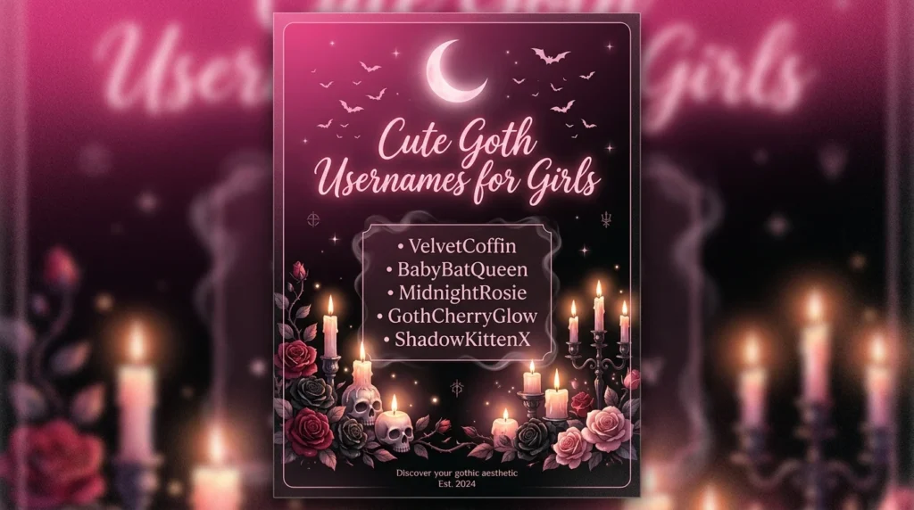 Cute Goth Usernames With Your Name 🌙