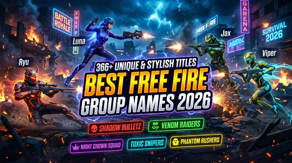 Free Fire Group Names With Meaning 🧠