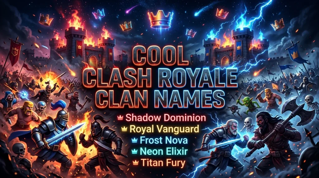 Stylish Clash Royale Clan Names for 2026