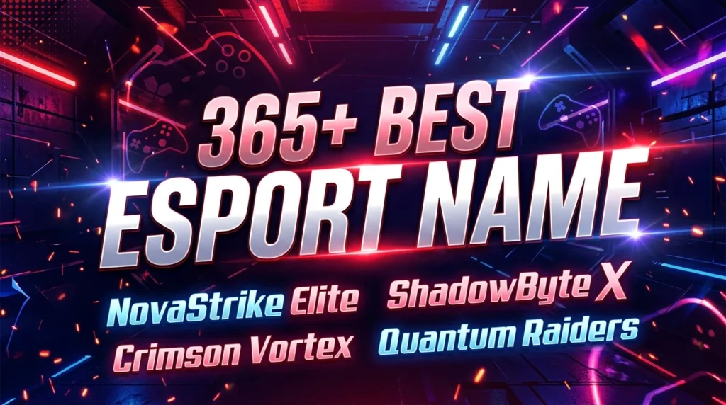 Unique Name for Esports Team With Meaning 🏆