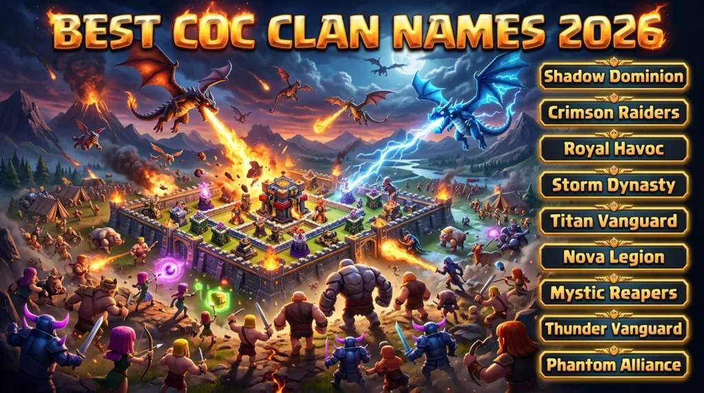 Aesthetic CoC Clan Names