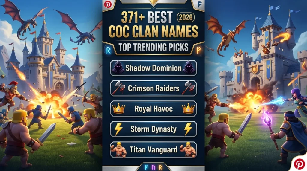 Cool Clash of Clans Clan Names