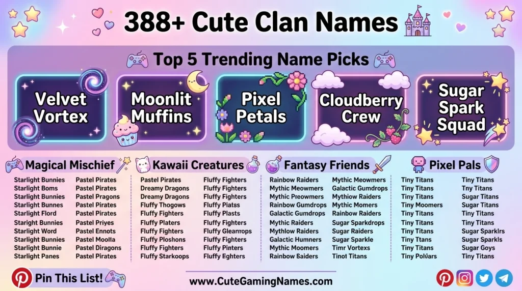 Cute Clan Names for PUBG
