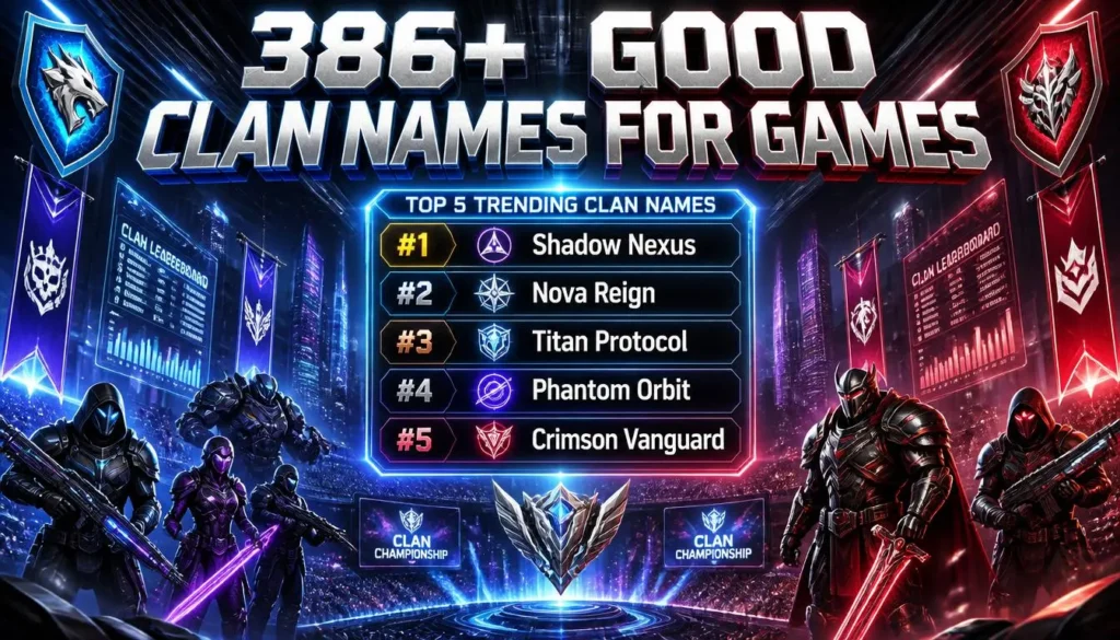 Good Clan Names for Battle Royale Games