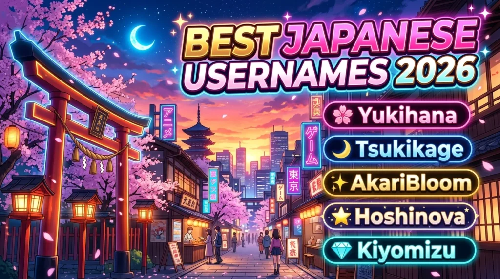 Japanese Anime-Inspired Usernames