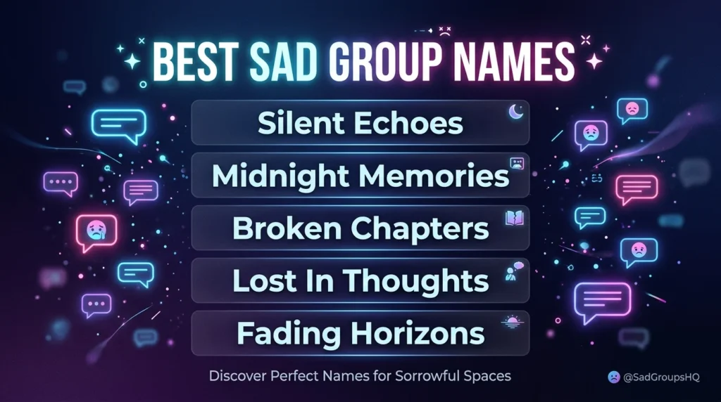 Sad Group Names for Boys 🖤