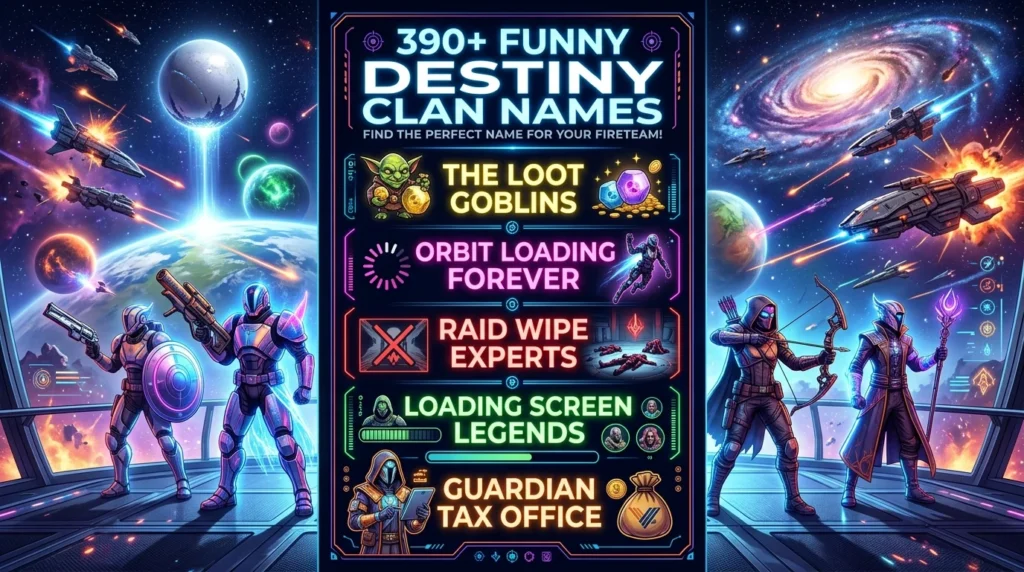 Unique Destiny Clan Names 2026 🚀