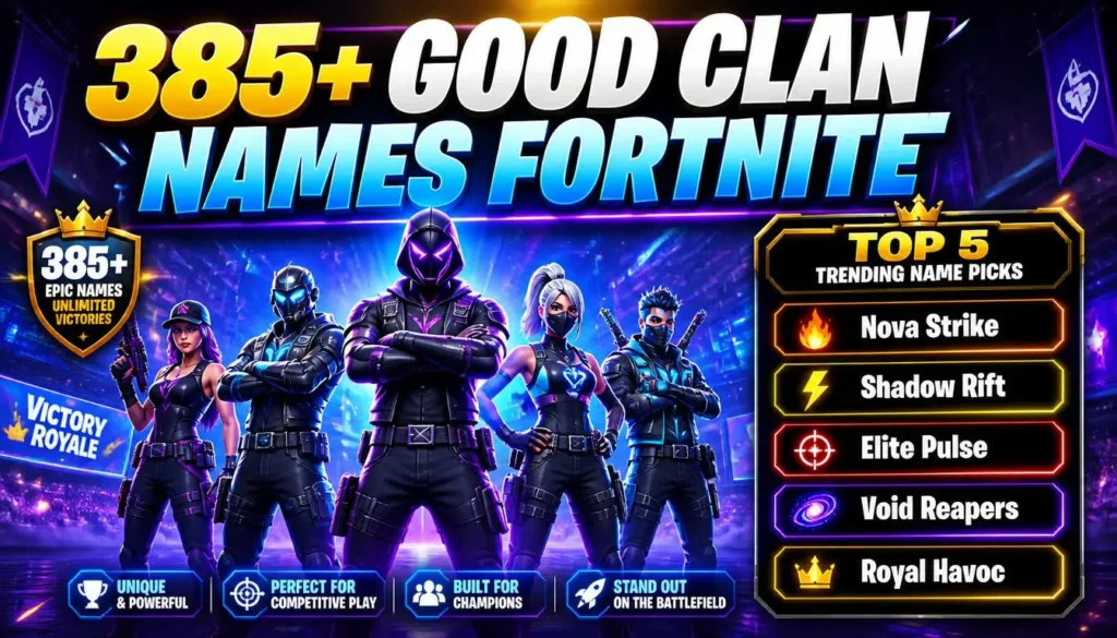 Unique Fortnite Clan Names