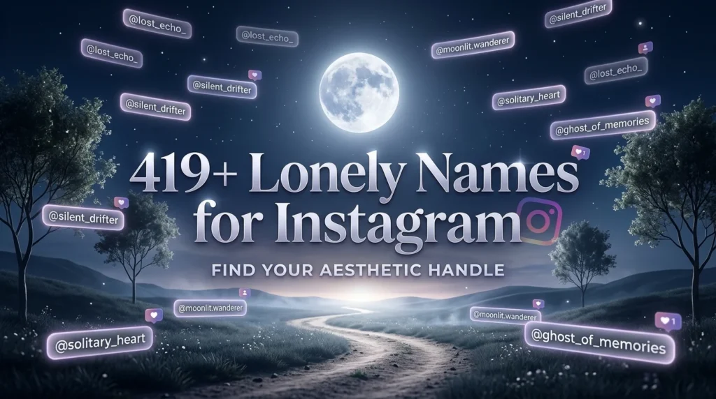Aesthetic Lonely Instagram Names