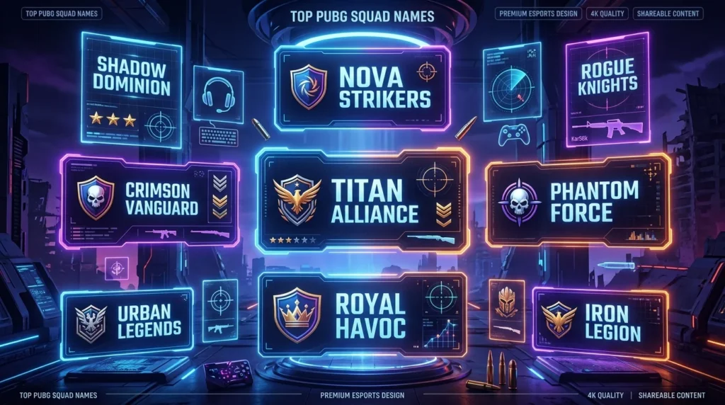 Best Team Names for PUBG With Meaning