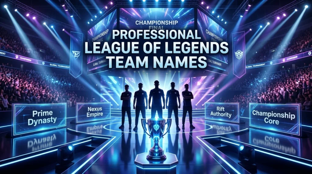 Competitive League of Legends Team Names