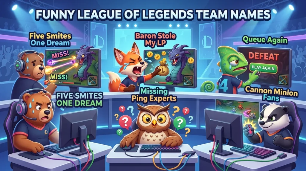 Cool League of Legends Team Names