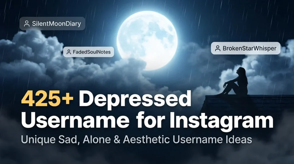 Depressed Username for Instagram for Boy