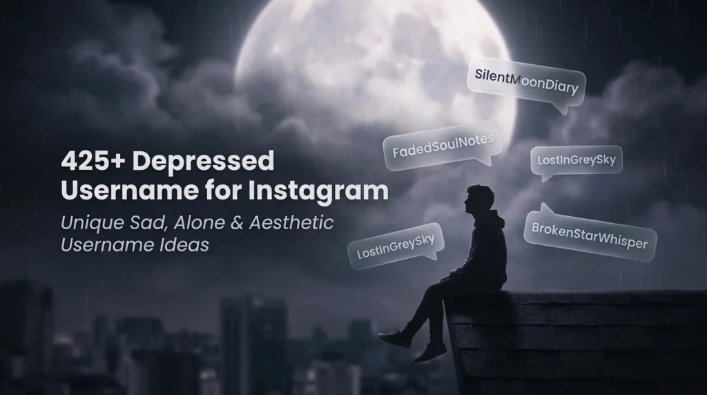 Depressed Username for Instagram in English
