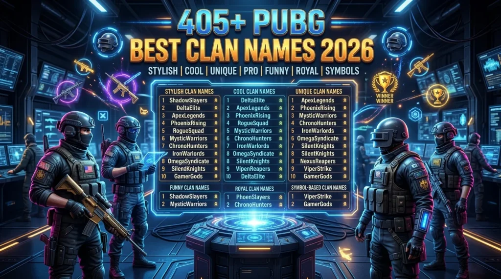 Funny PUBG Clan Names
