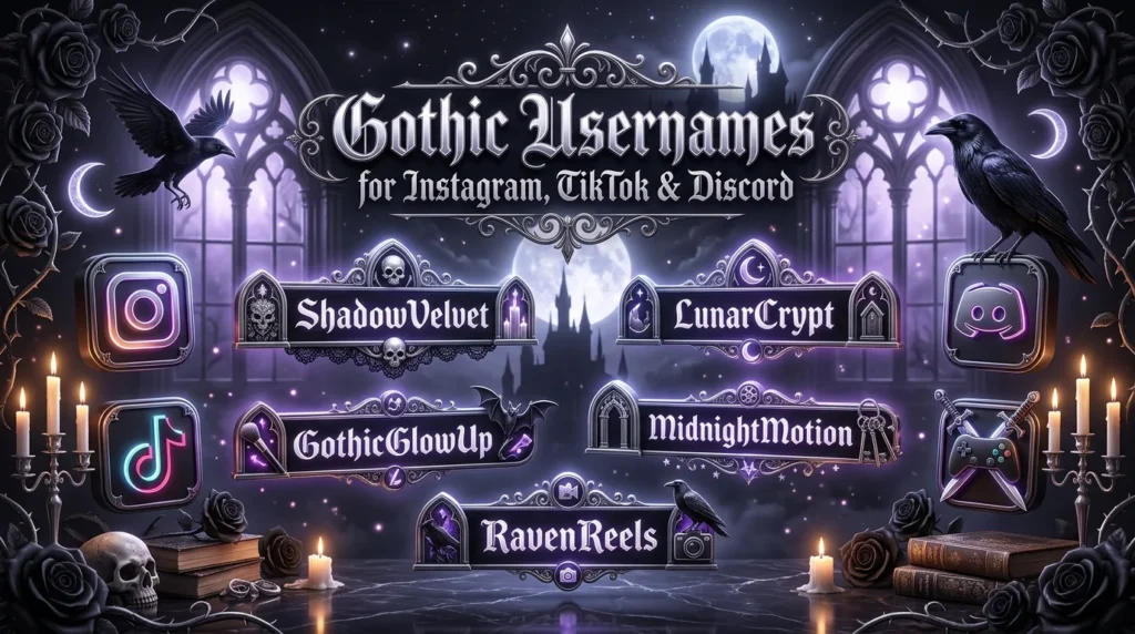 Gothic Usernames for Instagram