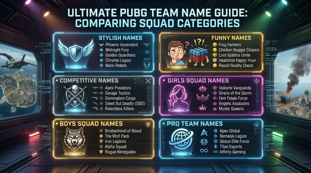 PUBG Clan Name Ideas for Friends