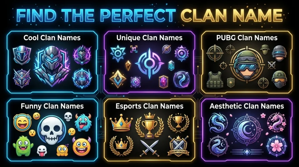 Stylish Clan Names for Gamers