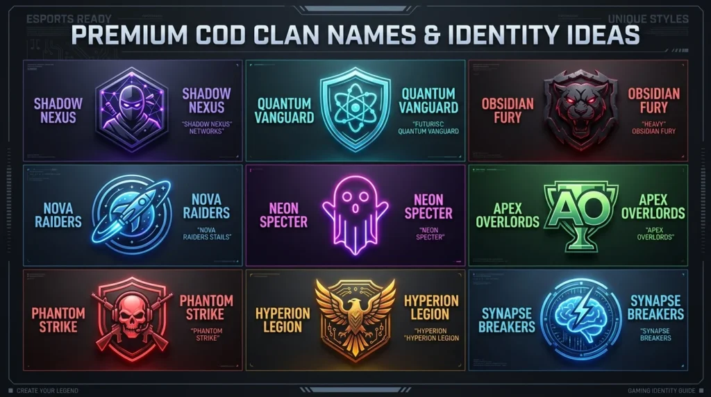 Unique Clan Names for COD With Meaning