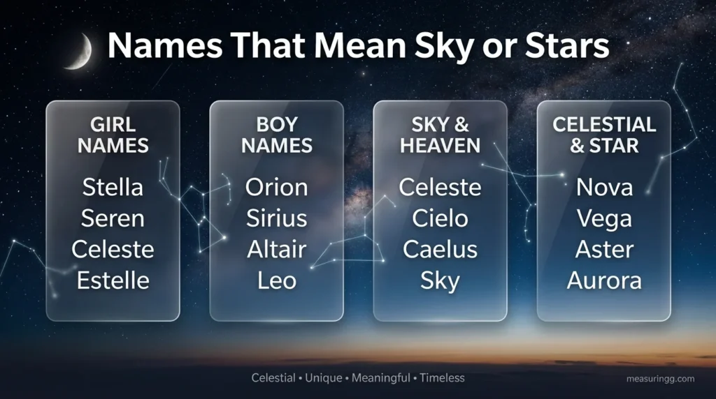 Boy Names That Mean Sky or Stars 🌌