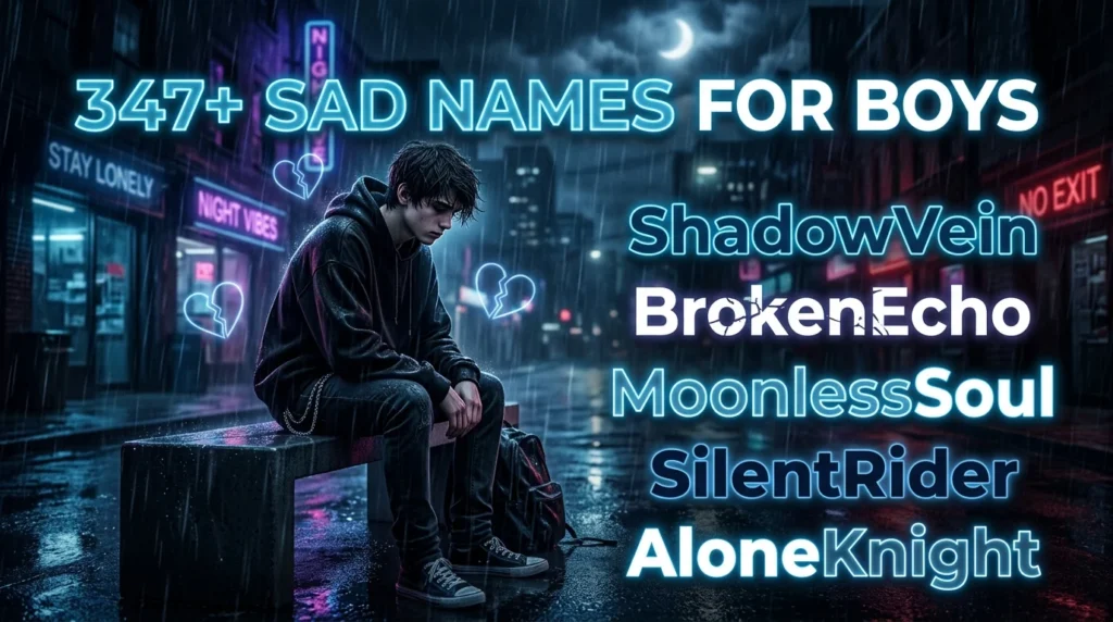 347+ Sad Names for Boys
