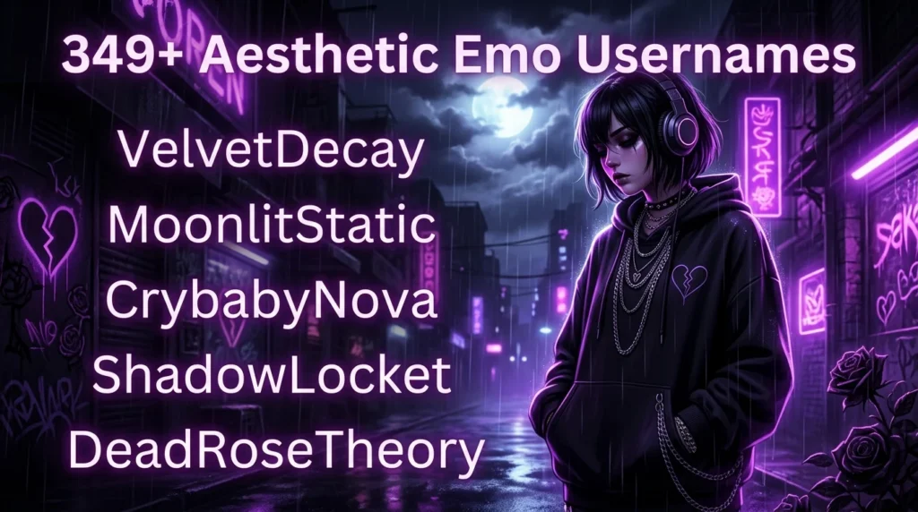349+ Aesthetic Emo Usernames