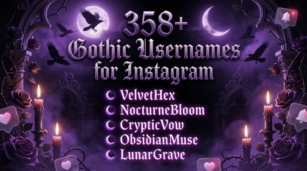 358+ Gothic Usernames for Instagram 🖤✨