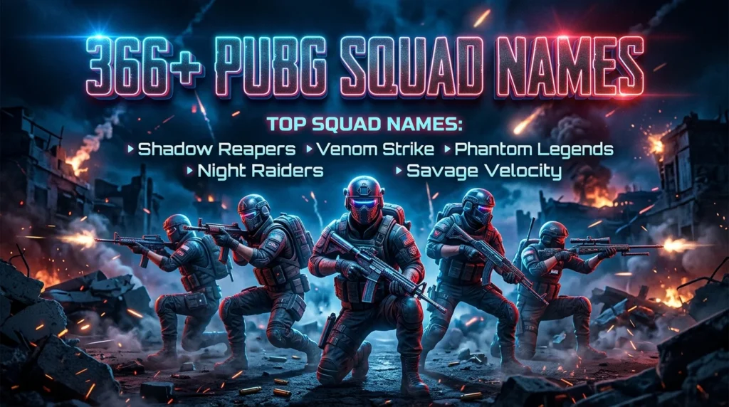 366+ PUBG Squad Names