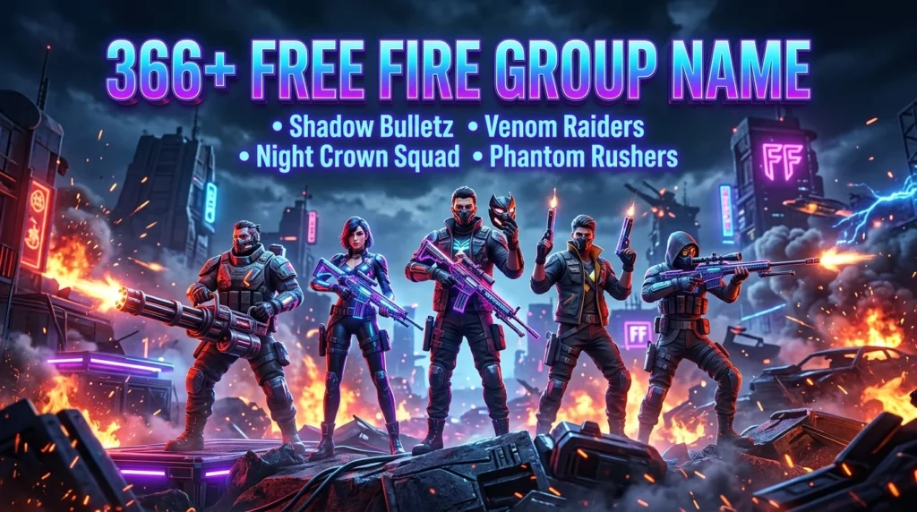 367+ Free Fire Group Name Ideas for 2026