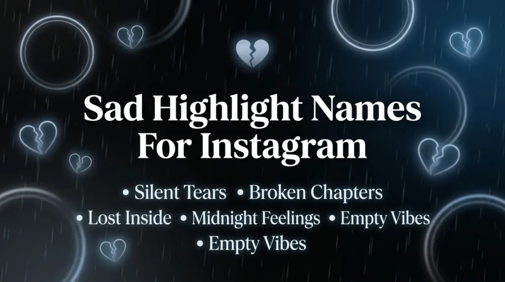 368+ Sad Highlight Name For Instagram