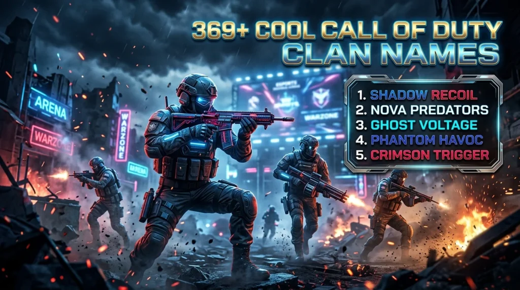 369+ Cool Call of Duty Clan Names