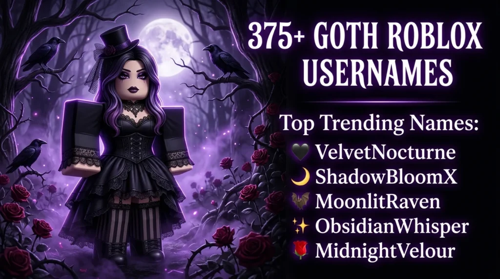 375+ Goth Roblox Usernames