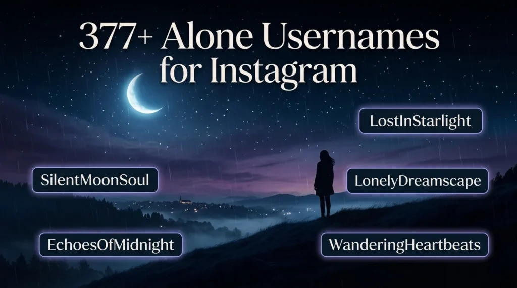 377+ Alone Usernames for Instagram