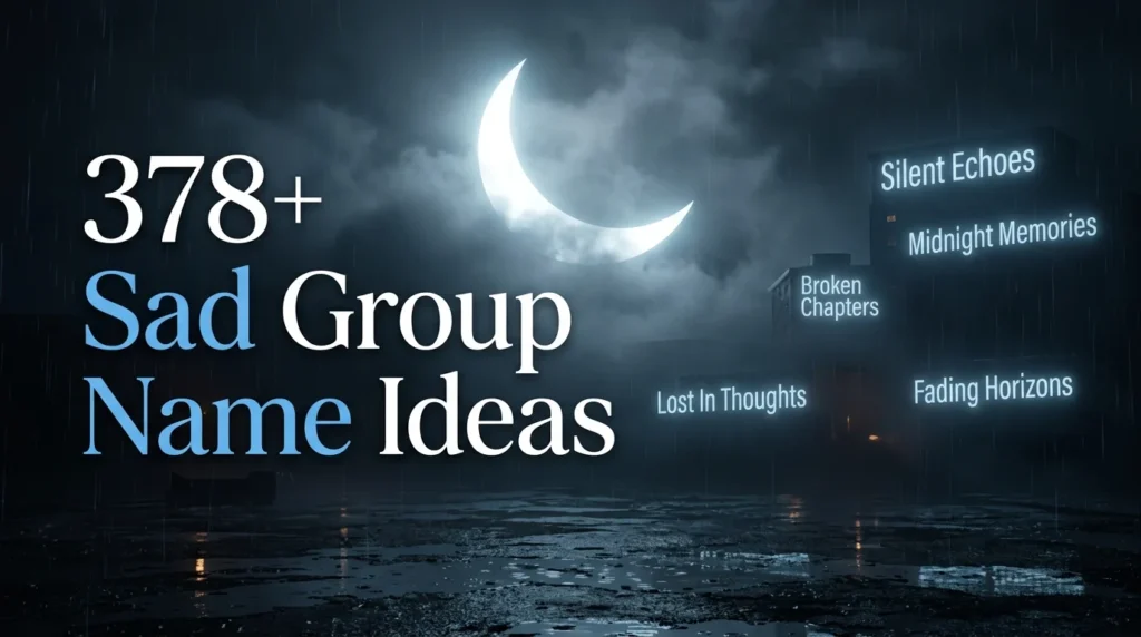 378 + Sad Group Name Ideas