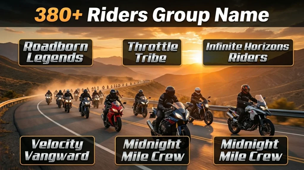 380+ Riders Group Name