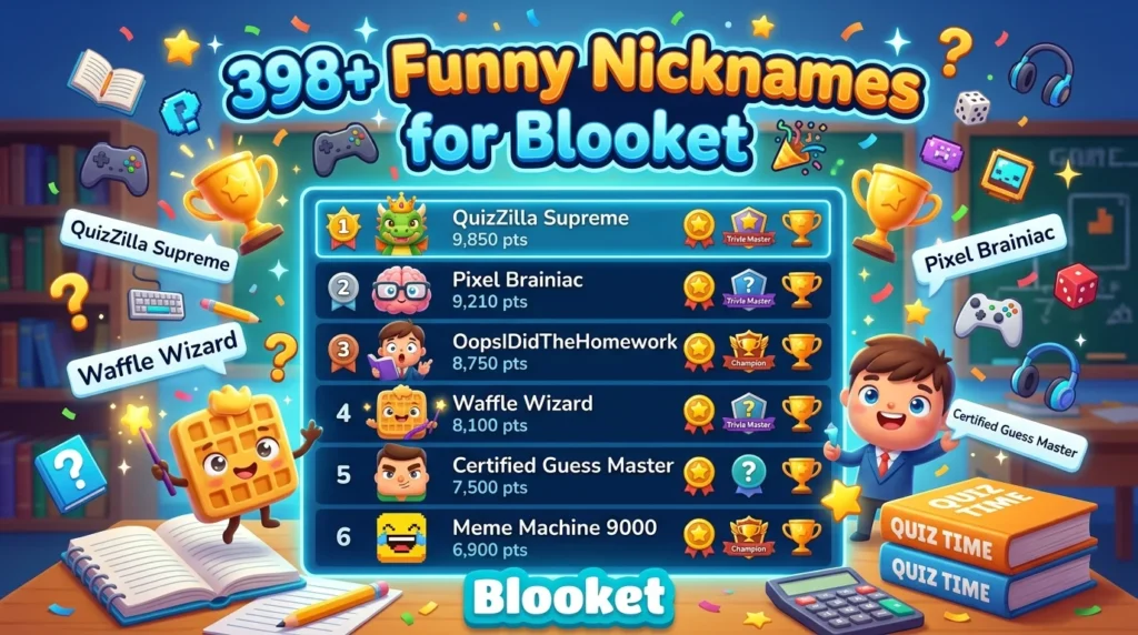 398+ Funny Nicknames for Blooket