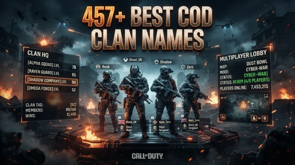 4 Letter Clan Names for COD