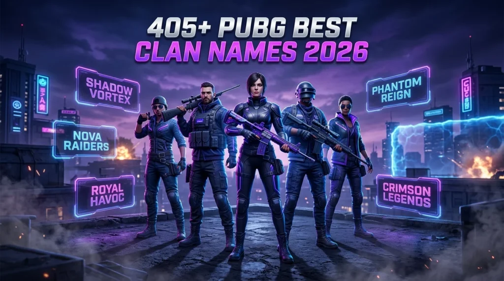405 + pubg best clan name