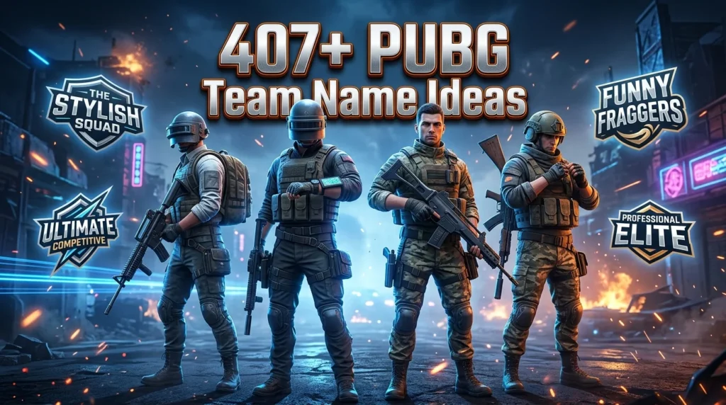 407+ PUBG Team Name