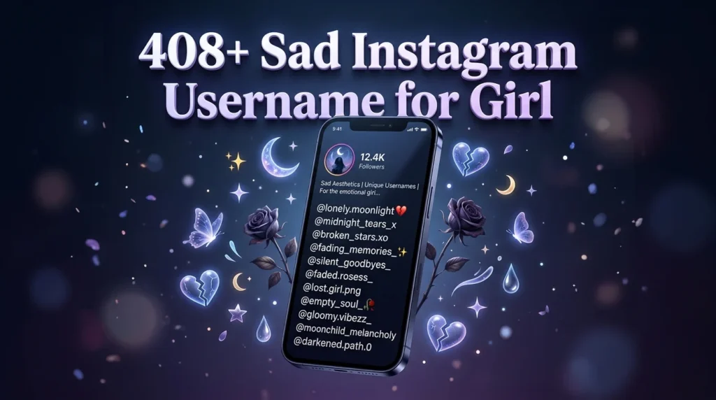 408+ Sad Instagram Username for Girl