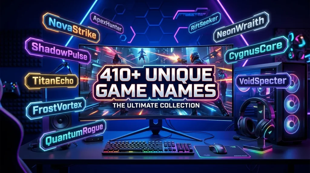 410+ Unique Game Names