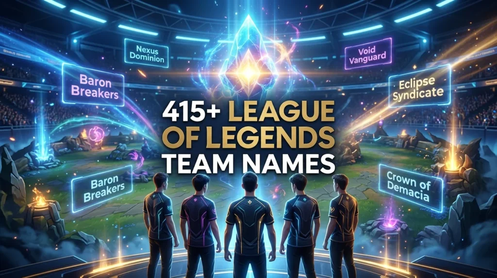 415+ League of Legends Team Names