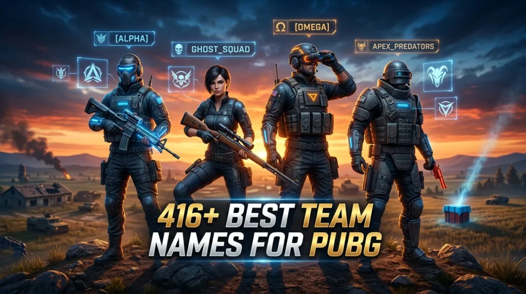 416+ Best Team Names for PUBG