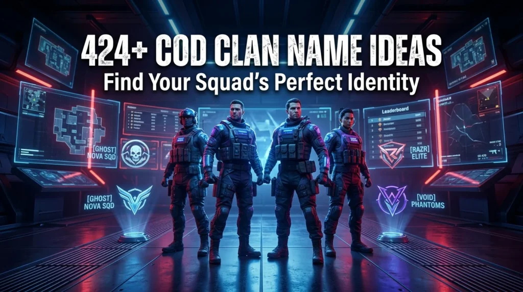 424+ COD Clan Name Ideas