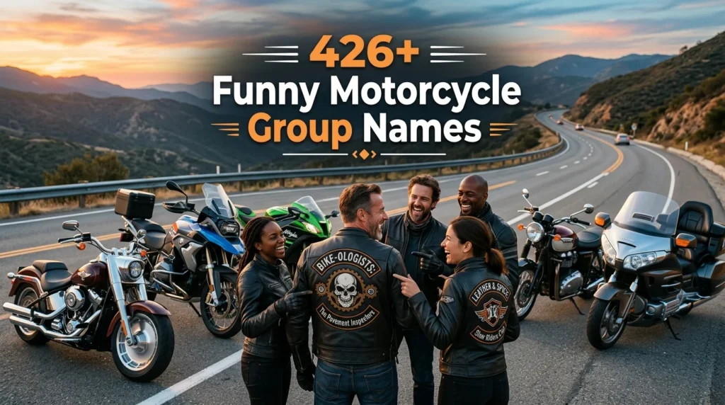426+ Funny Motorcycle Group Names