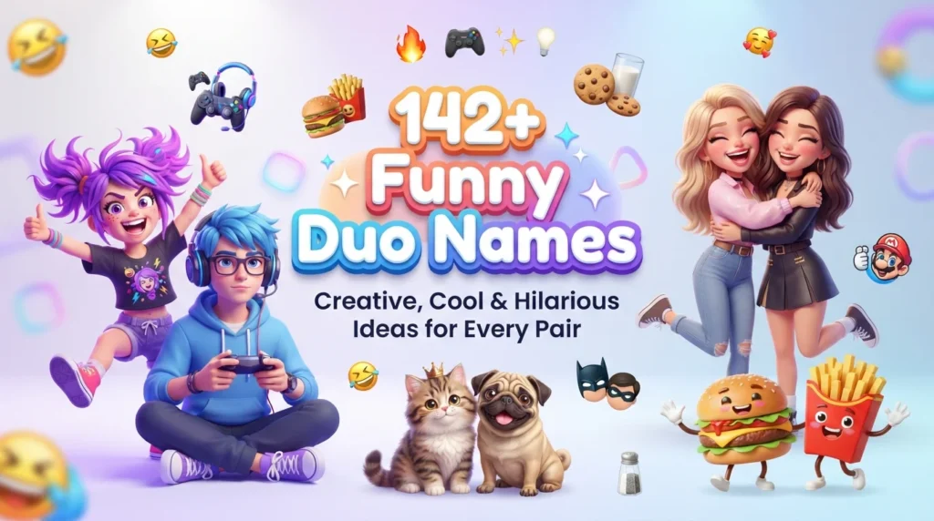 142+ Duo Names Funny (Creative, Cool & Hilarious Ideas for Every Pair)