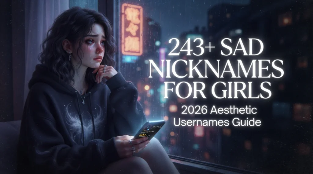 243 + Sad Nicknames for Girl