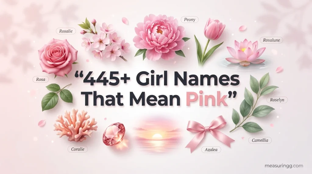 445 + Girl Names That Mean Pink